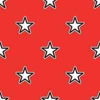 Star pattern on red background vector