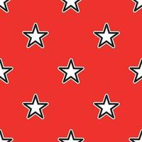 Star pattern on red background vector