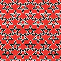 Star pattern on red background vector