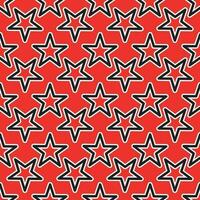 Star pattern on red background vector