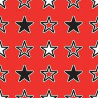 Star pattern on red background vector