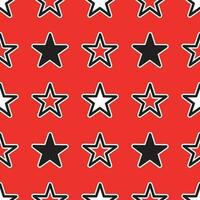 Star pattern on red background vector