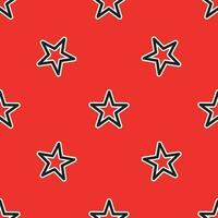 Star pattern on red background vector