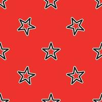 Star pattern on red background vector