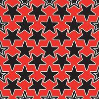 Star pattern on red background vector