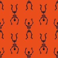 pattern with skeletons vector