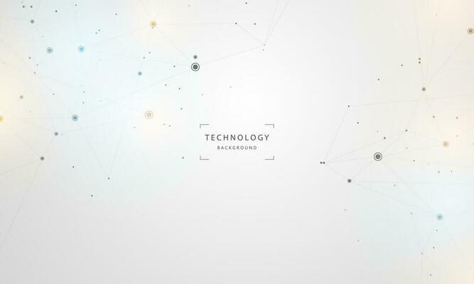 Abstract white background poster with dynamic. technology network Vector illustration.