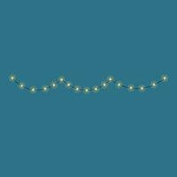 String of garlands on a blue background. Vector object.