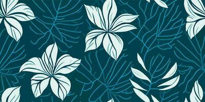 Summer Serenity. Capturing the Tranquil Vibes of Frangipani Flowers in Patterns vector