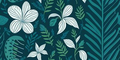 Tranquil Tropics. Designing Calming Frangipani Patterns for a Peaceful Summer vector