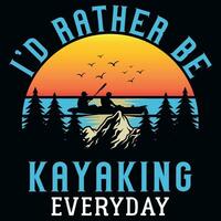 Kayaking graphics tshirt design vector