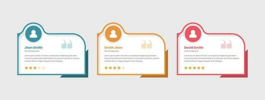 Minimalist customer feedback ui card with abstract shape vector