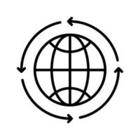 Globe vector oultine Icon. EPS 10 File