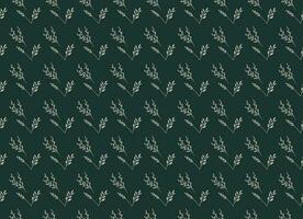 Simple Floral and Leave Combo Seamless pattern on Ligh green background Fully Editable vector
