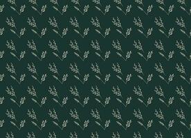 Simple Floral and Leave Combo Seamless pattern on Ligh green background Fully Editable vector