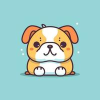 A charming kawaii dog illustration, perfect for adding a touch of cuteness to any project. vector