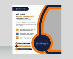 Vector modern business square flyer template