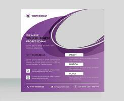 Vector modern business square flyer template
