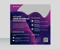 Vector modern business square flyer template