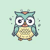 Cute owl illustration is charming and delightful, perfect for designs that are whimsical and endearing. vector