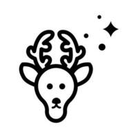 Reindeer  vector  outline icon. EPS 10 file