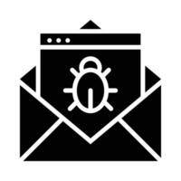 Email Virus Threat Vector Solid icon. EPS 10 File