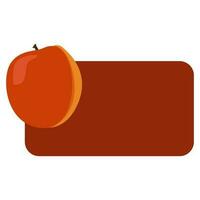 Apricot. Fresh fruit on white background. Vector illustration.