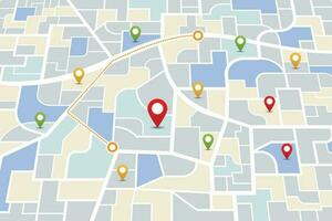 personalizado ubicación mapa interfaz para aplicación y sitio web vector