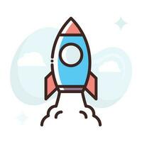 Rocket vector Fill outline Icon.Simple stock illustration stock.EPS 10
