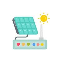 Solar Powered Router icon in vector. Illustration vector