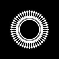 Geometrical Motive Pattern, Artistic Circle-Shaped, Monochrome and Minimalism, Modern Contemporary Mandala, for Decoration, Background, Decoration or Graphic Design Element. Vector Illustration