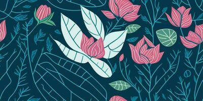 Whimsical Flower Garden. Charming Patterns for Creative Projects vector