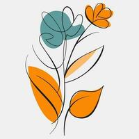 minimalista floral vector Arte ilustraciones para ocasiones modelo Clásico Moda mano dibujado decoración