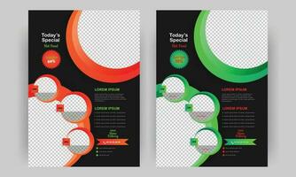 Restaurant flyer template. Food restaurant flyer design. Restaurant flyer. vector