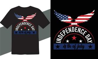 4th July, USA Independence Day T-Shirt Design vector