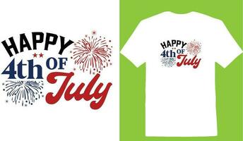 Happy 4th Of July T-shirt vector