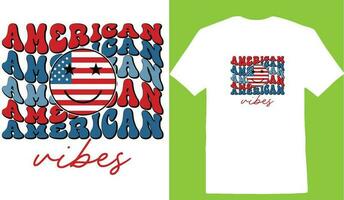 American Vibes T-shirt vector