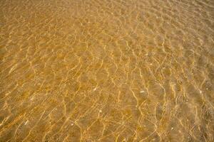 clear water reflection see brown sand photo