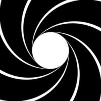 Abstract inside the gun tube. Horizontal background, vector pattern, rifled channels.