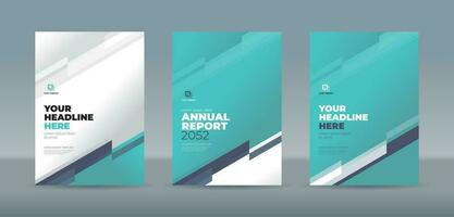 Modern abstract random transparent bar turquoise, green, blue, white background. A4 size book cover template for annual report, magazine, booklet, proposal, portfolio, brochure, poster vector