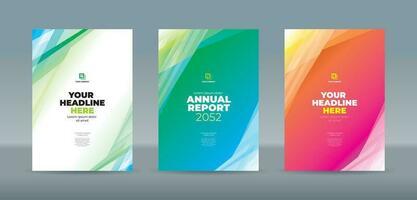 Transparent glass cyan white and green random triangle shapes - A4 size Modern simple cover template for annual report, magazine, booklet, proposal, portfolio, brochure, poster vector