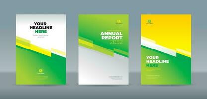 Modern abstract random transparent bar green, yellow, white background. A4 size book cover template for annual report, magazine, booklet, proposal, portfolio, brochure, poster vector