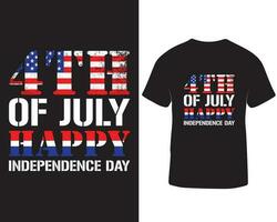 4to de julio contento independencia día camiseta diseño Pro descargar vector