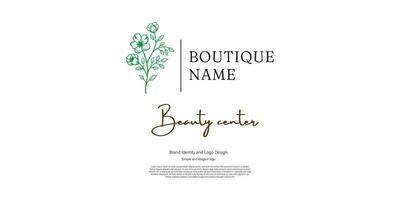 boutique logo design for branding or nature idea vector