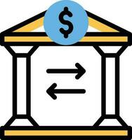 ilustración de vector de banca en línea en un fondo. símbolos de calidad premium. iconos vectoriales para concepto y diseño gráfico.