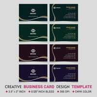 Double-sided Business Card Template, Creative Corporate Business Card Template Design Vector eps 10 Business Identity Unique Design, Print Ready Professional  Business Card Template,