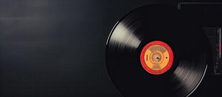 A record player with a record on it created with technology photo