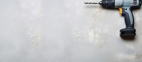 A cordless drill with a screwdriver attached to it created with technology photo