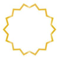 Set of gold frame isolated on white bg. Vector illustration