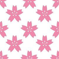Cherry blossom seamless pattern bg for wrapping, card and more. Vector illustration